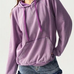 SHEIN Purple Oversized Long Sleeve Hoodie